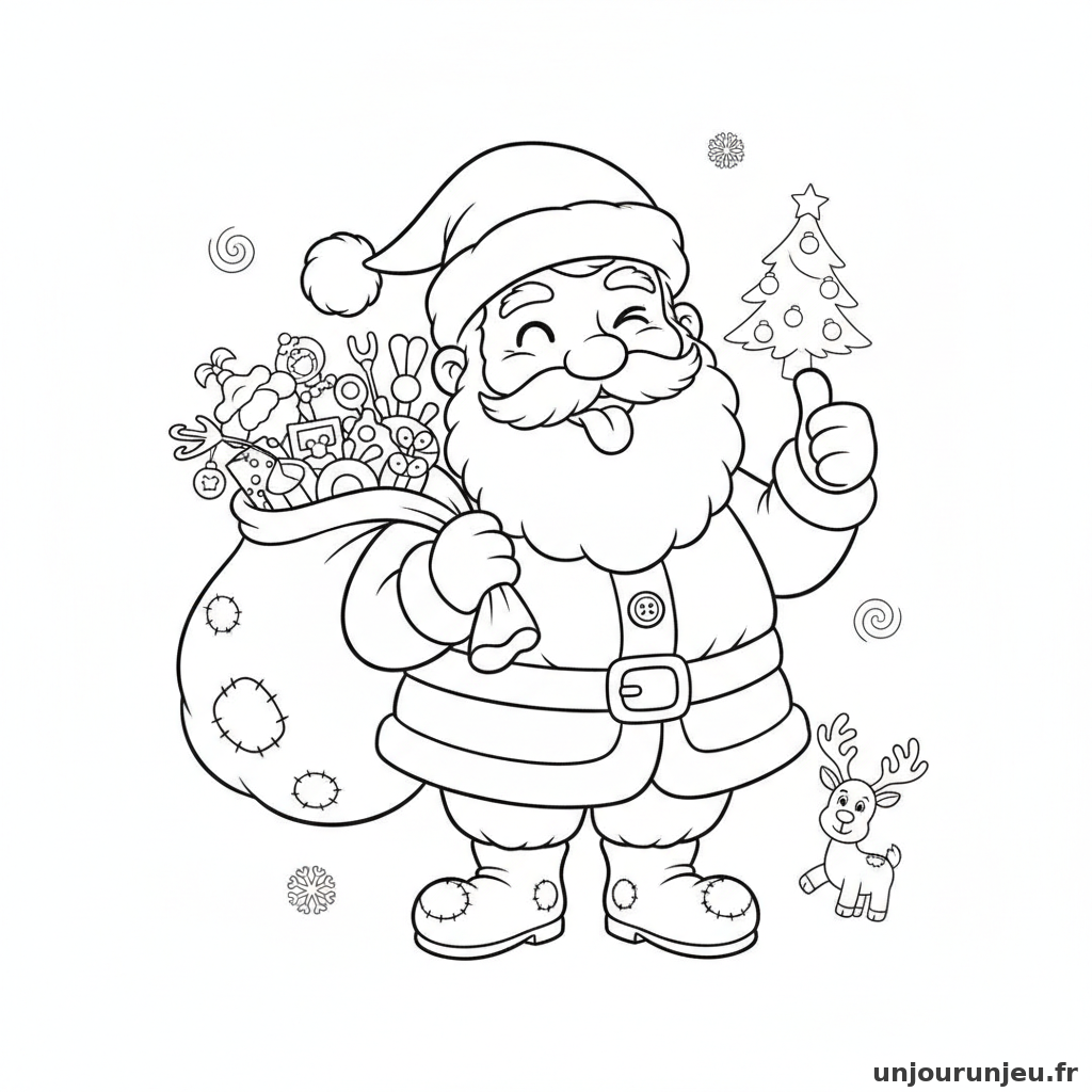 Coloriage Pere Noel Pere Noel Rigolo 18