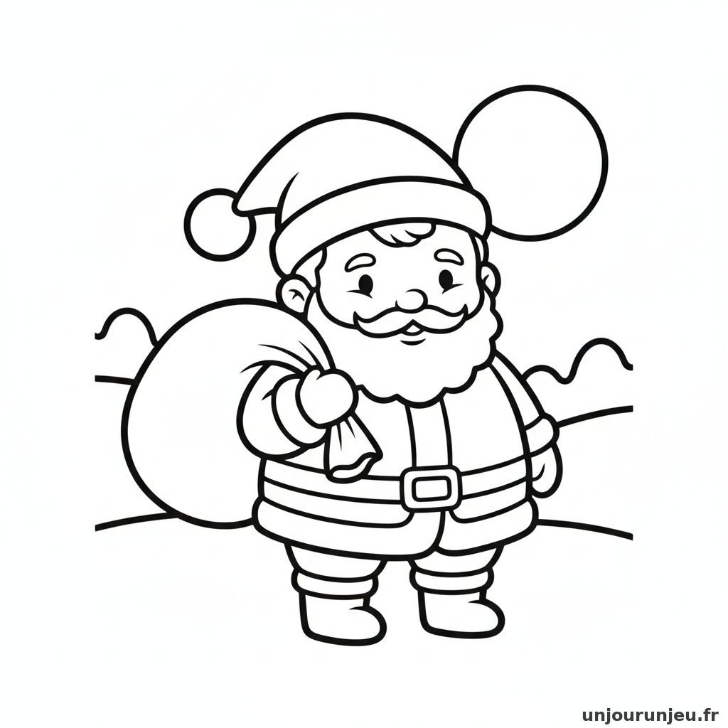 Coloriage Pere Noel Pere Noel Bebe 14