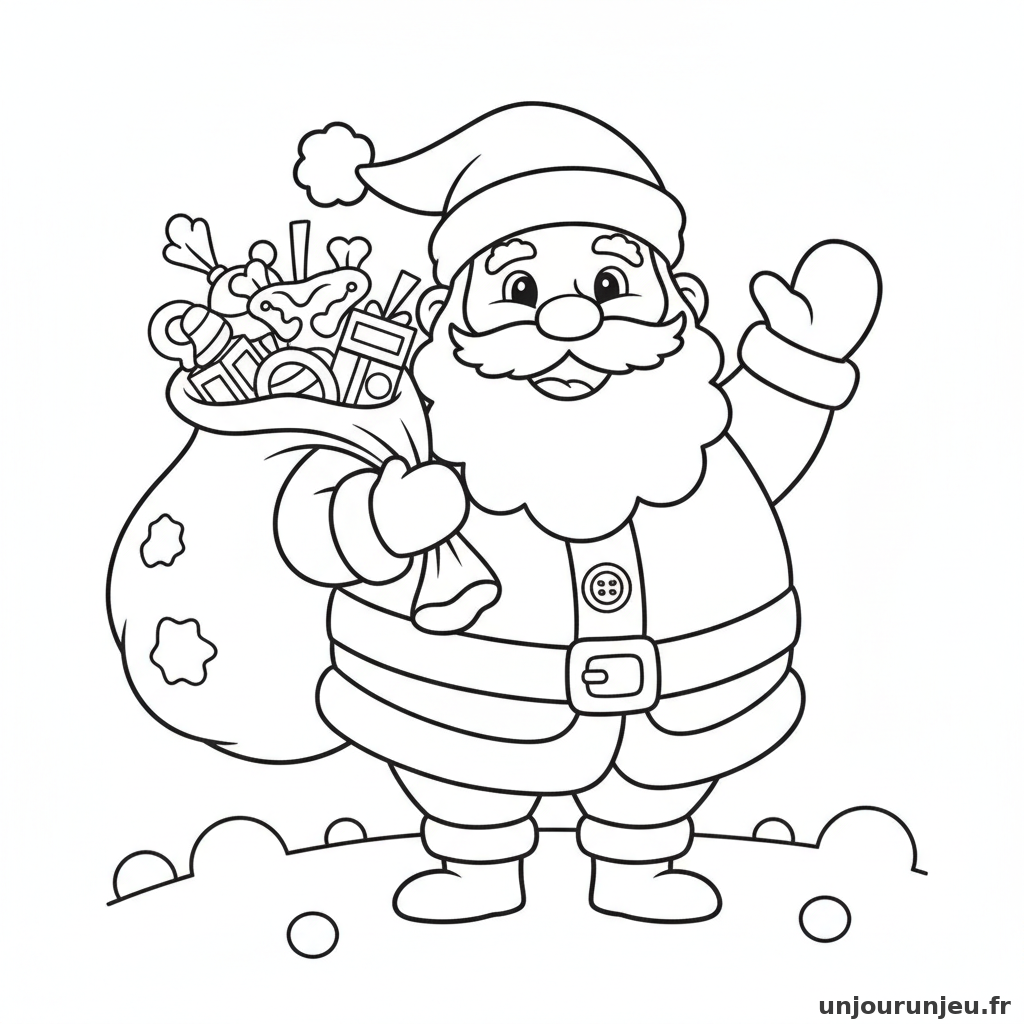 Coloriage Pere Noel Pere Noel Rigolo 18