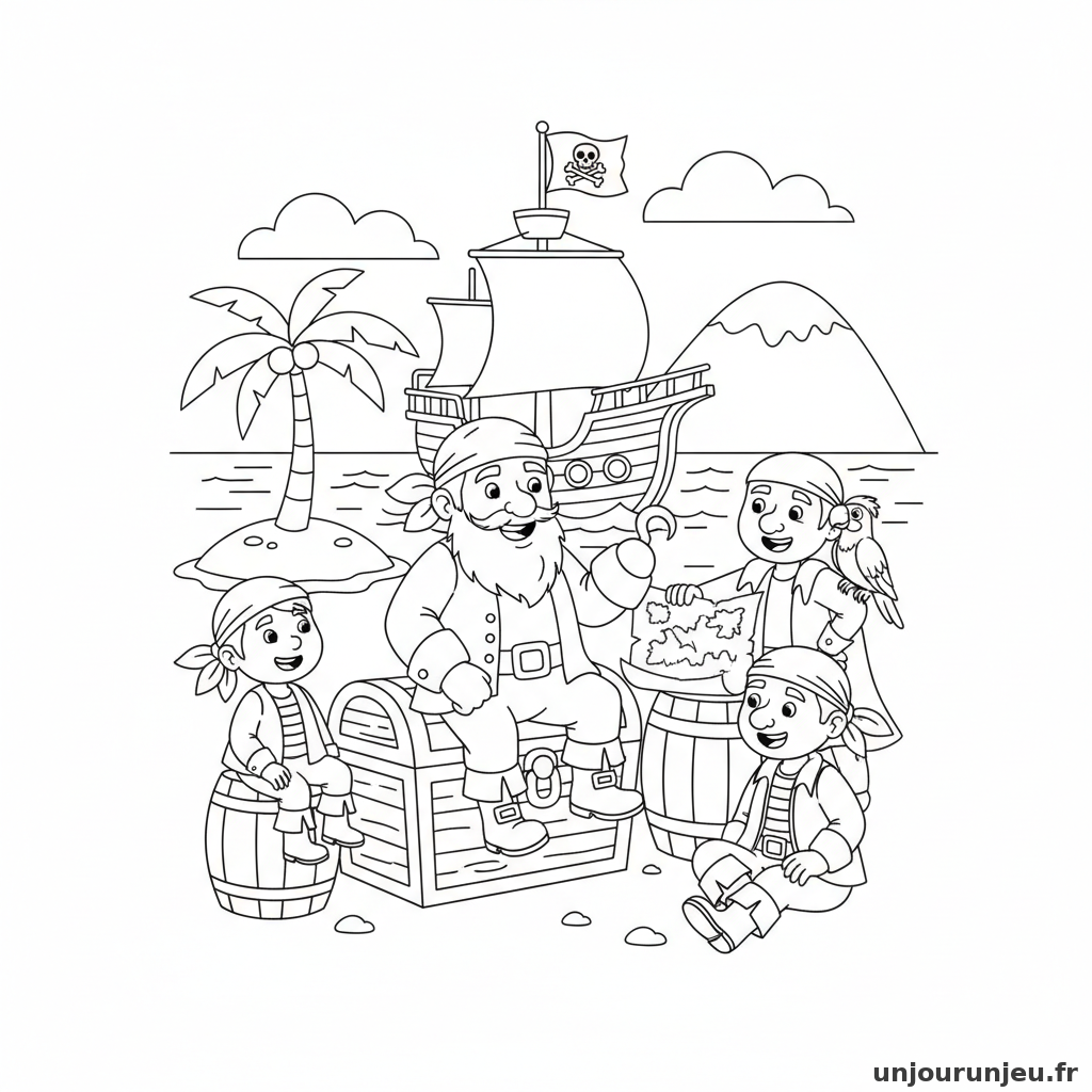 Coloriage Pirate Pirate Raconte Histoire Amis Pirates 14