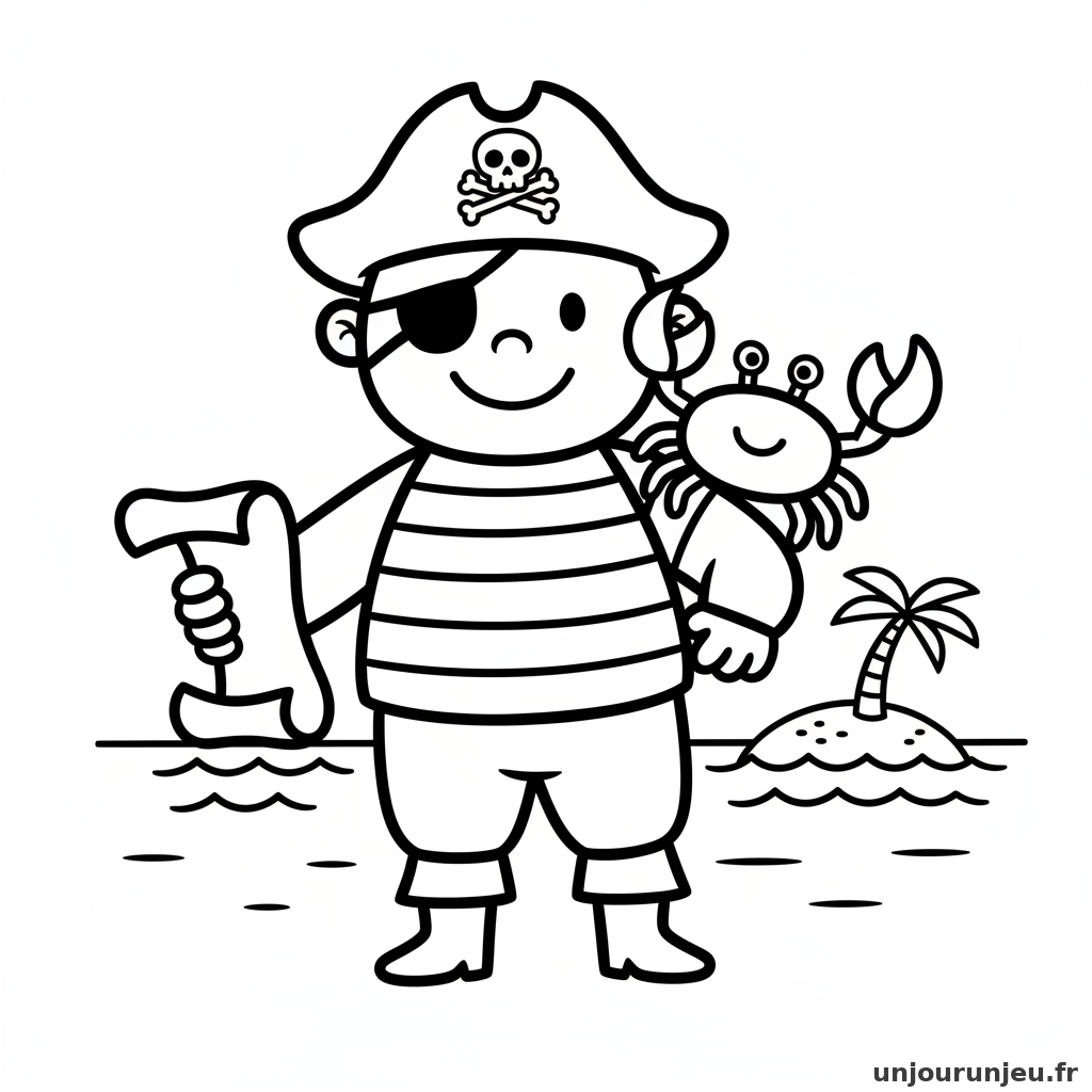 Coloriage Pirate Pirate Ami Crabe 19