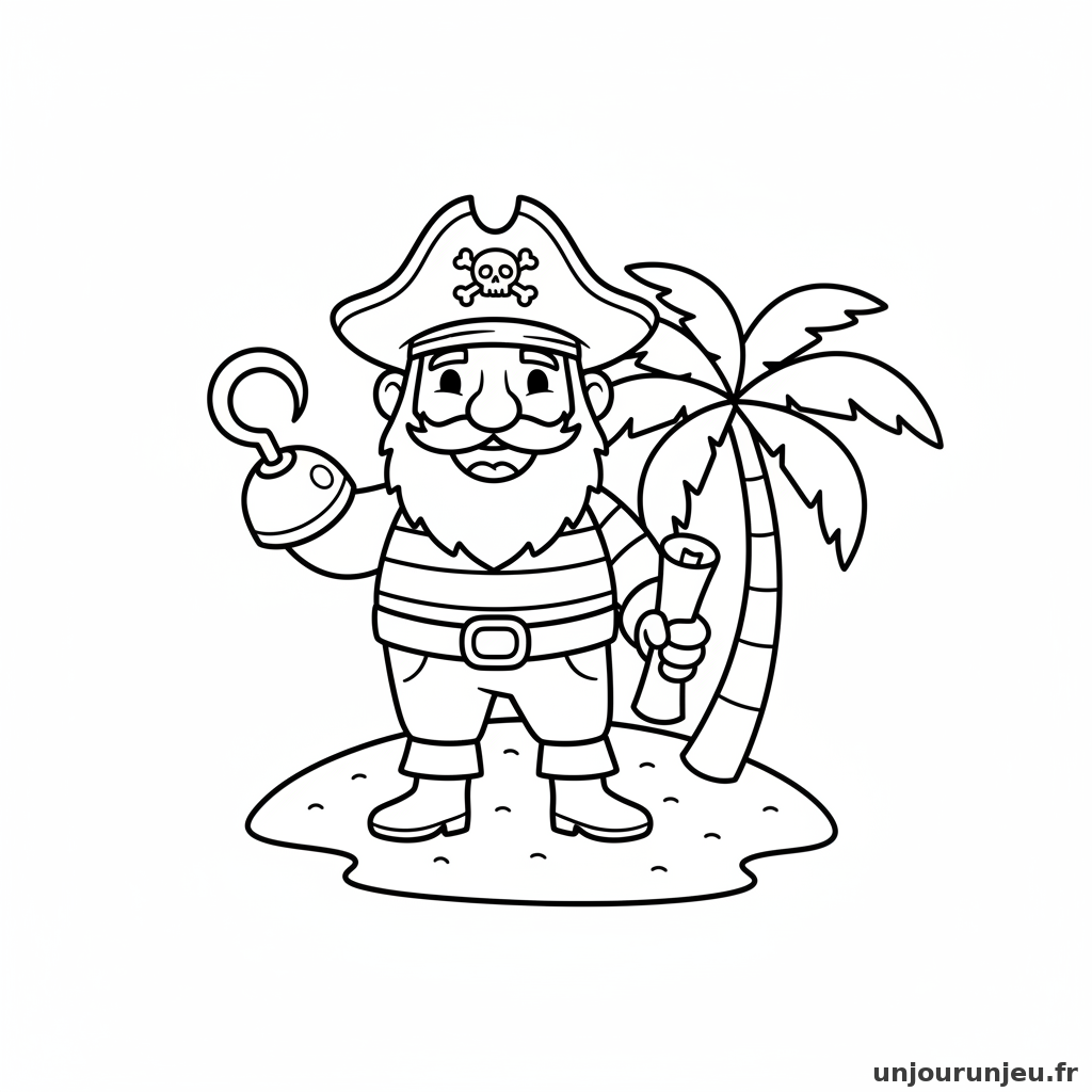 Coloriage Pirate Pirate Crochet Main 13