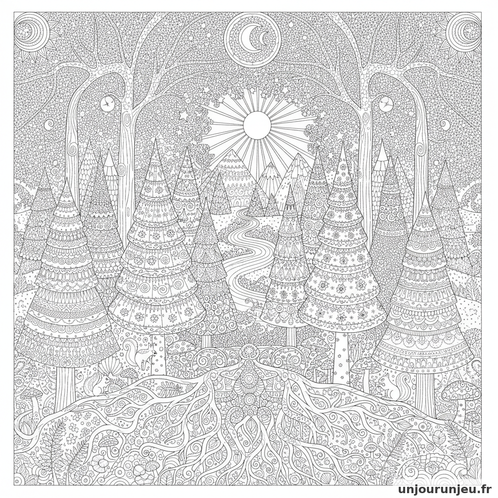 Coloriage Sapin Foret Sapins 20