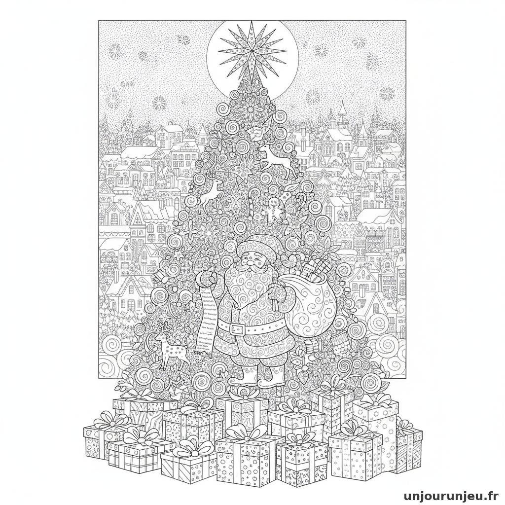 Coloriage Sapin Sapin Pere Noel 18