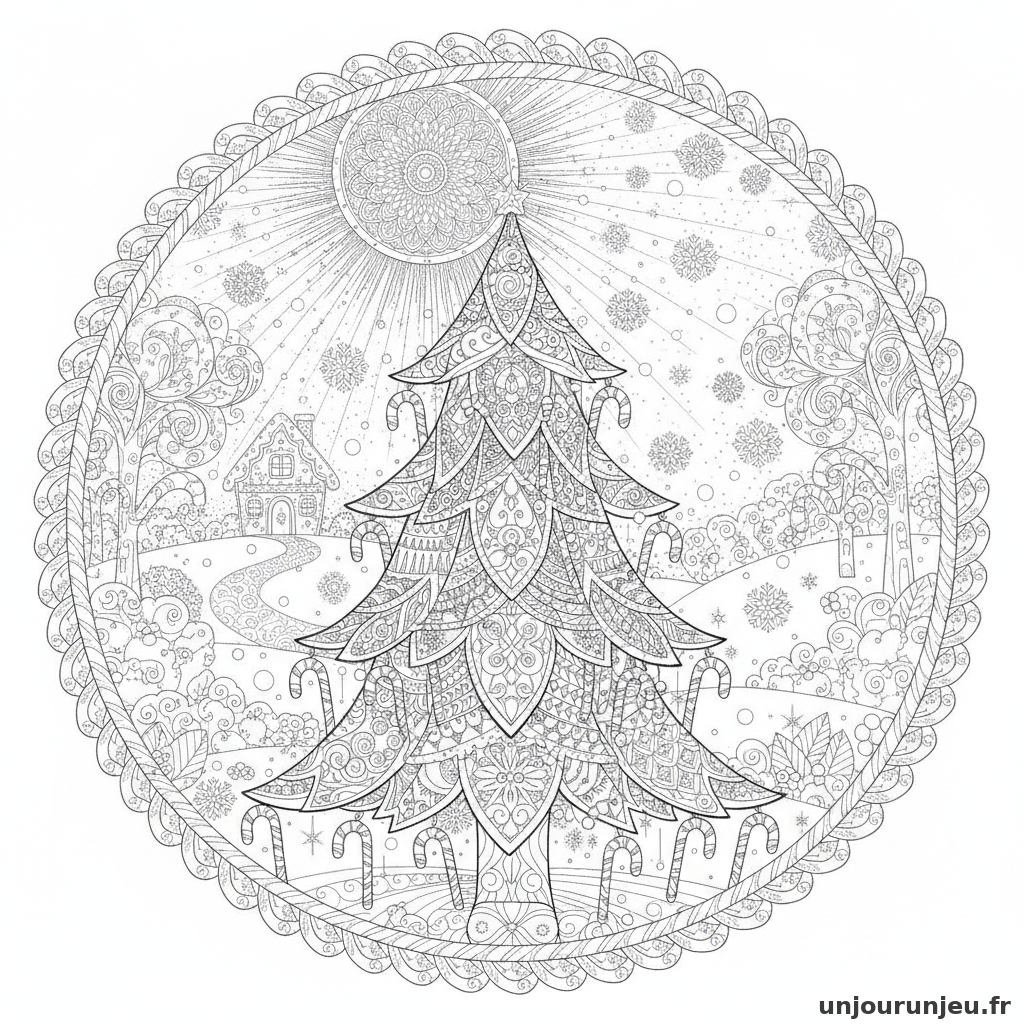 Coloriage Sapin Sapin Sucres Dorge 08