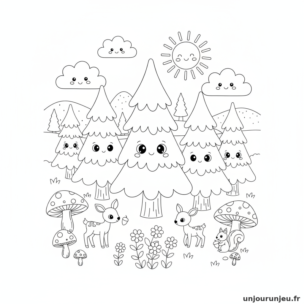 Coloriage Sapin Foret Sapins 20