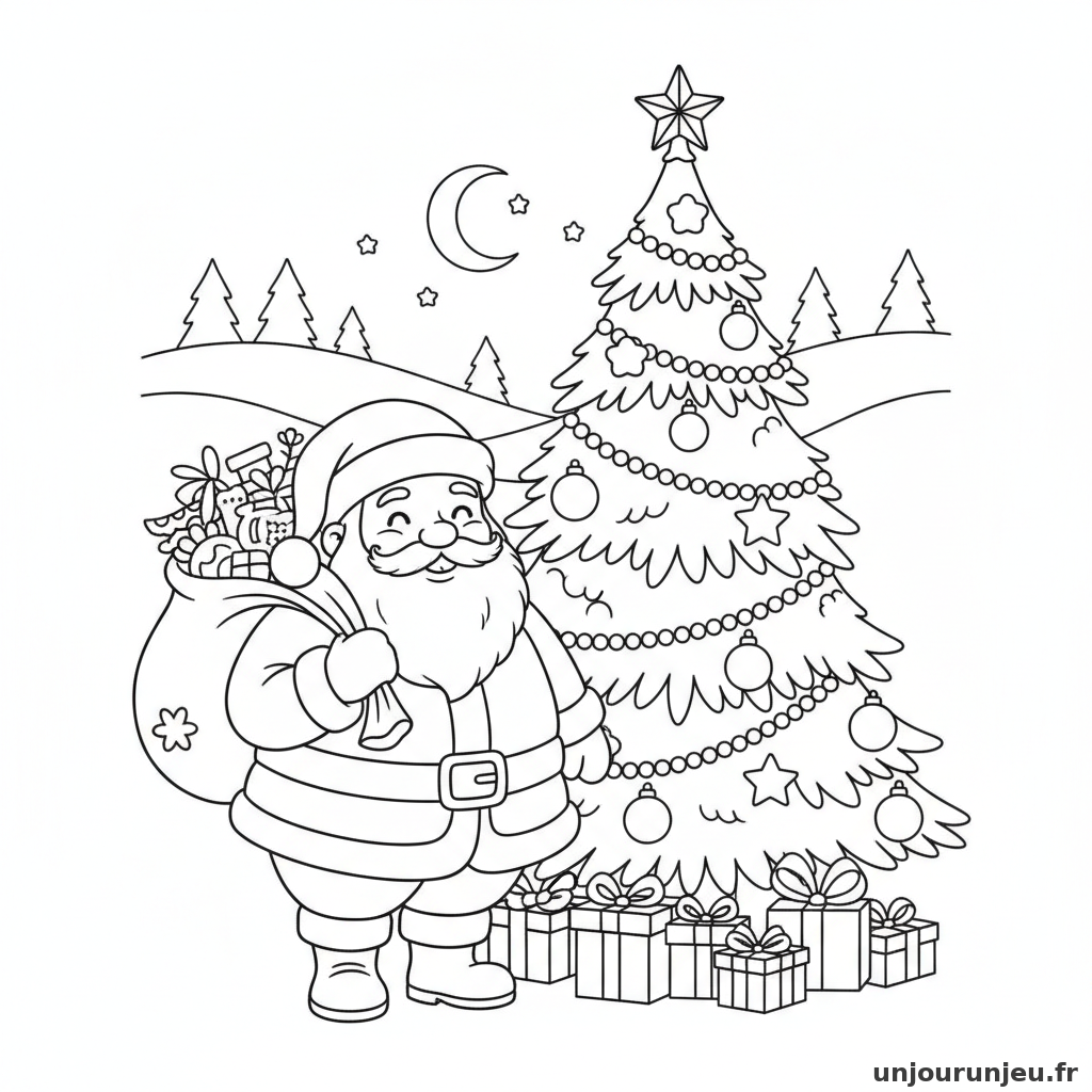 Coloriage Sapin Sapin Pere Noel 18