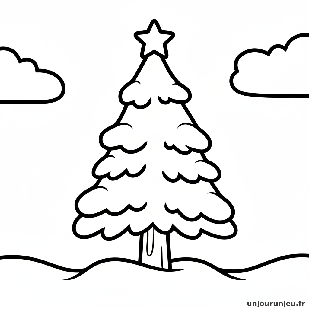 Coloriage Sapin Sapin Enneige 06
