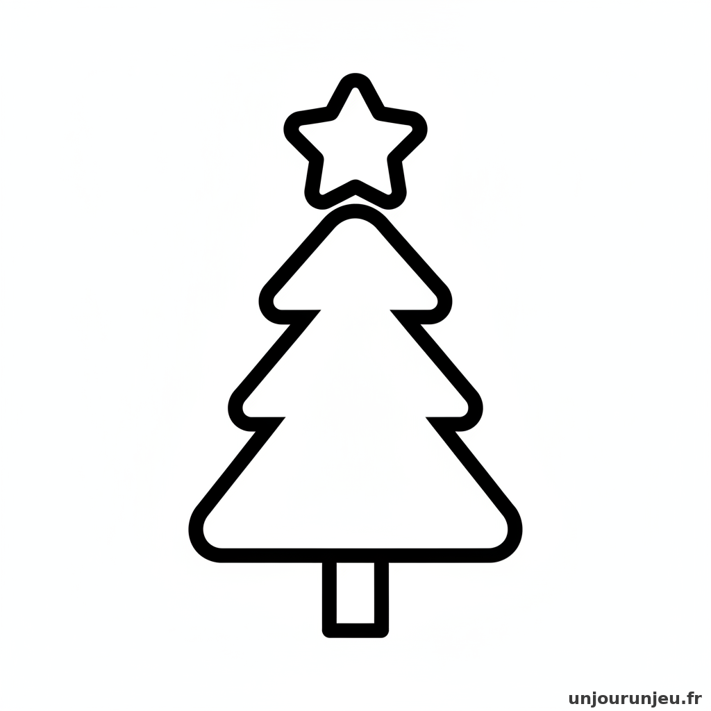 Coloriage Sapin Sapin Etoile 02