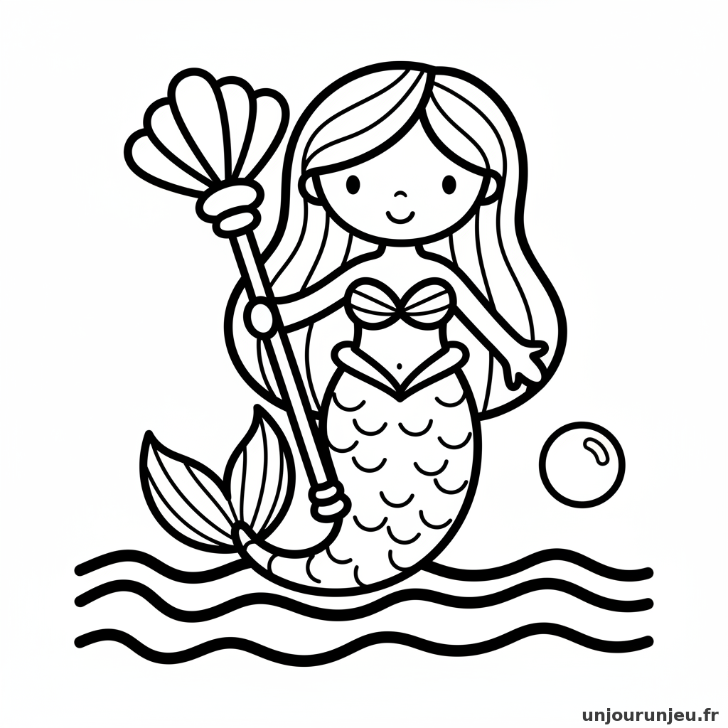 Coloriage Sirene Sirene Sceptre Orne 19